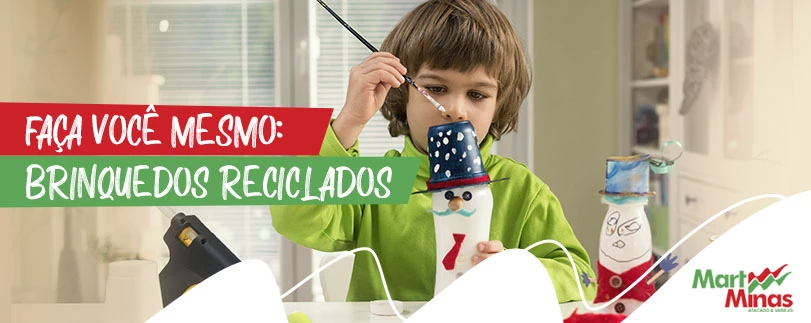 Que tal fazer brinquedos reciclados com seu filho e ter um momento incrÃvel e cheio de aprendizados?